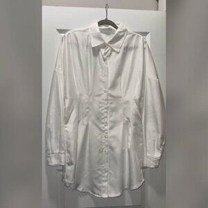 White Collared Shirt Dress